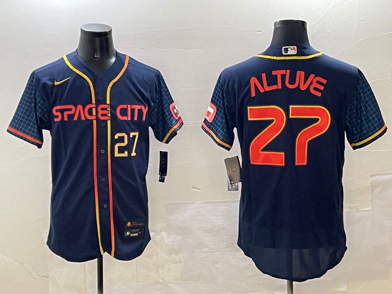 Men Houston Astros #27 Altuve Blue City Edition Elite 2025 Nike MLB Jersey style 3->houston astros->MLB Jersey